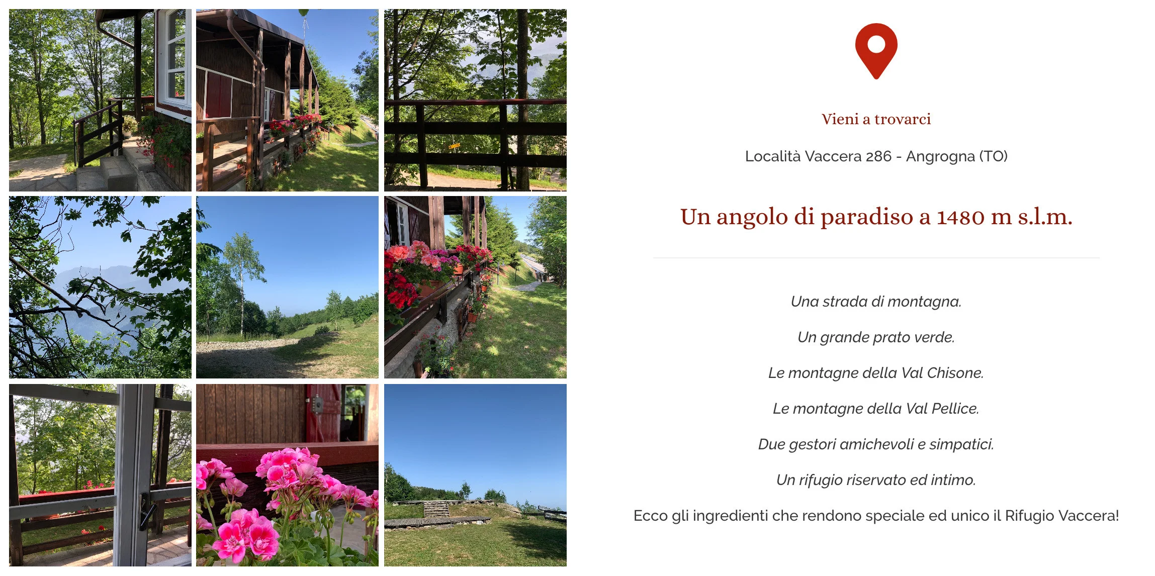 Rifugio Vaccera Webwriting